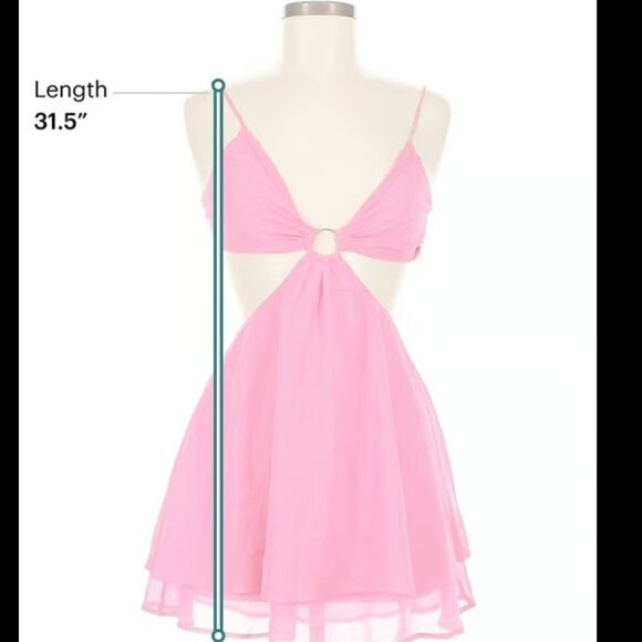 NWT Lucy in the Sky Hot Pink Cutout Party Dress Backless Sz M $85 MSRP - Picture 5 of 5
